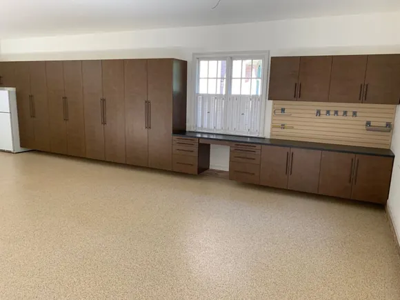 Large Garage Cabinets With Slat Wall