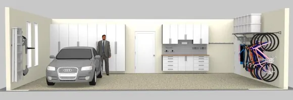 White Cabinet Garage
