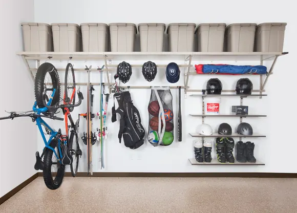 Sturdy Shelving Almond Setup