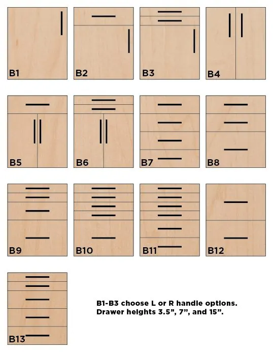 Base Cabinet Layouts Type