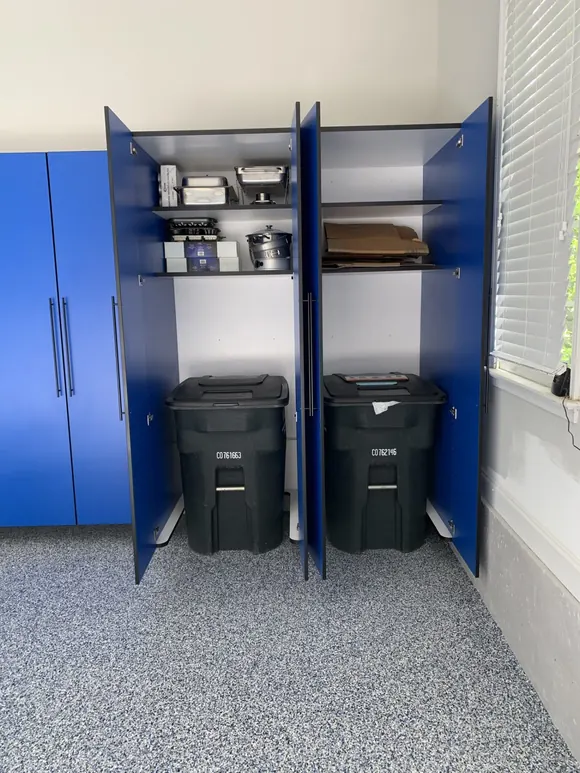 Custom Trash Can Cabinet
