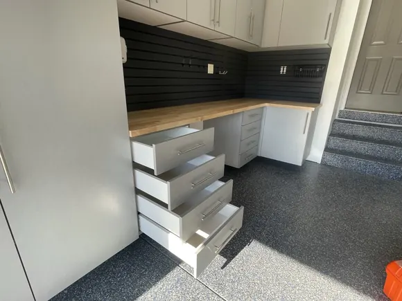 Fort Mill Garage Cabinet Drawer Details